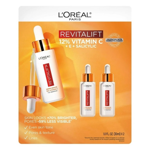 L'Oreal Paris Revitalift 12 Percent VitaminC,ESerum, 1 fl oz (2pk) - Picture 1 of 9